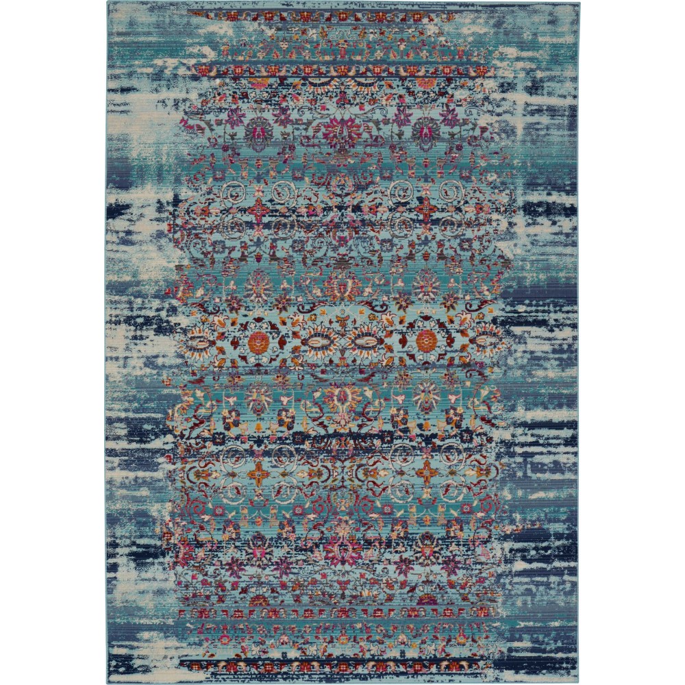 Nourison Vintage Kashan VKA02 Area Rug, Blue, 4' x 6'