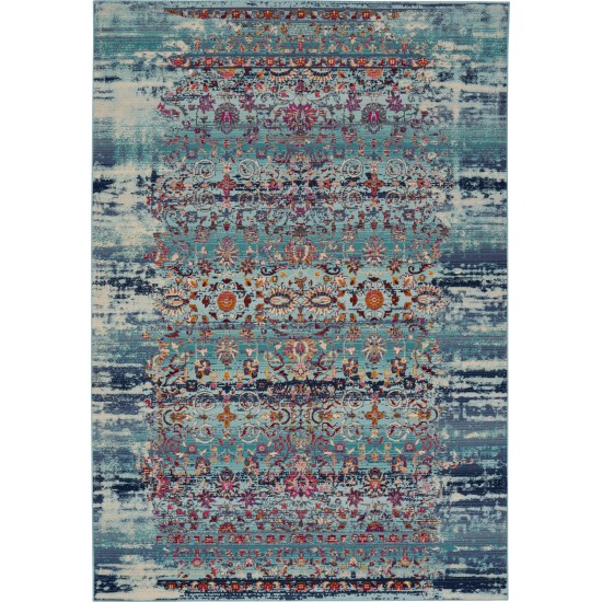 Nourison Vintage Kashan VKA02 Area Rug, Blue, 4'6" x 6'6"