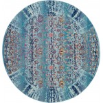 Nourison Vintage Kashan VKA02 Area Rug, Blue, 6' x Round
