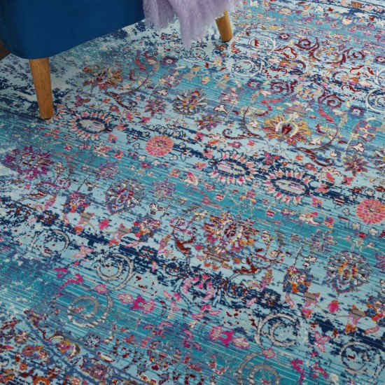 Nourison Vintage Kashan VKA02 Area Rug, Blue, 6' x Round