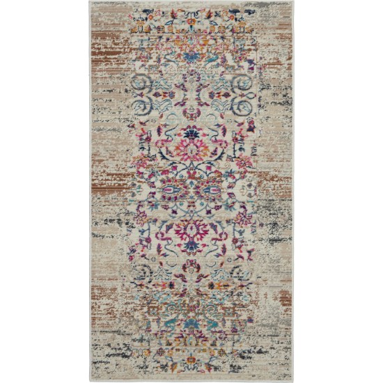 Nourison Vintage Kashan VKA02 Area Rug, Ivory, 2' x 4'