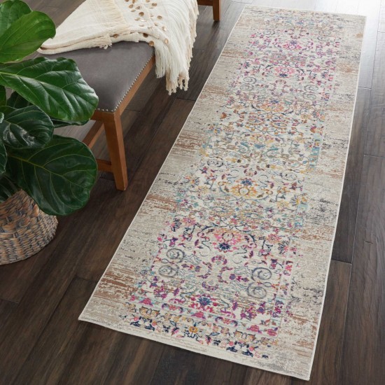 Nourison Vintage Kashan VKA02 Runner Rug, Ivory, 2' x 6'