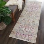 Nourison Vintage Kashan VKA02 Runner Rug, Ivory, 2'4" x 8'