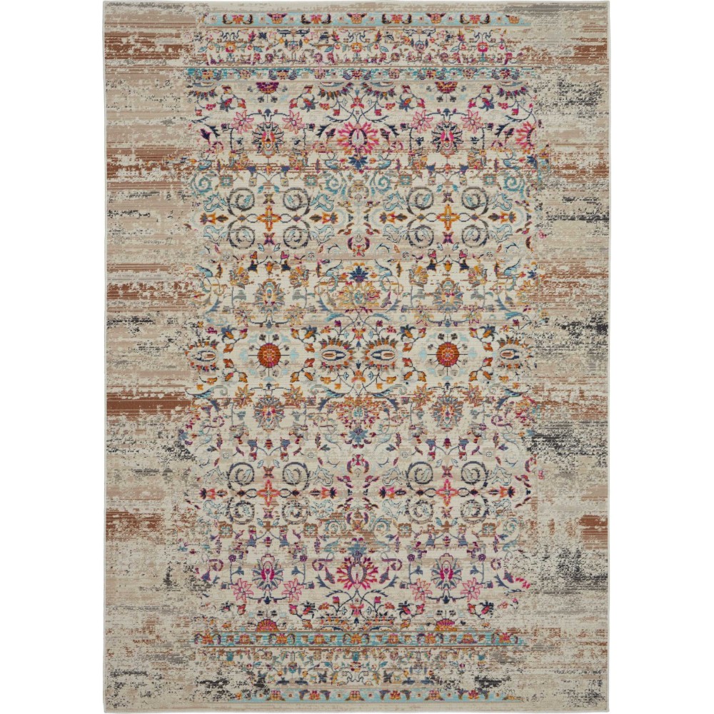 Nourison Vintage Kashan VKA02 Area Rug, Ivory, 4' x 6'