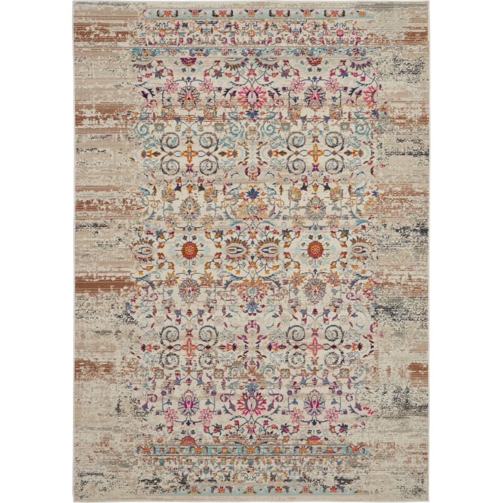 Nourison Vintage Kashan VKA02 Area Rug, Ivory, 5'3" x 7'10"