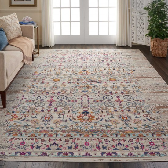 Nourison Vintage Kashan VKA02 Area Rug, Ivory, 7'10" x 9'10"