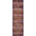 Nourison Vintage Kashan VKA03 Runner Rug, Red/Multicolor, 2'4" x 8'