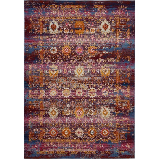 Nourison Vintage Kashan VKA03 Area Rug, Red/Multicolor, 4' x 6'