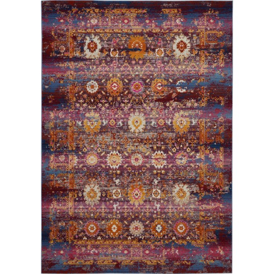 Nourison Vintage Kashan VKA03 Area Rug, Red/Multicolor, 4'6" x 6'6"