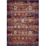 Nourison Vintage Kashan VKA03 Area Rug, Red/Multicolor, 5'3" x 7'10"