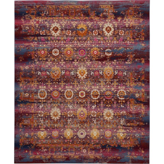 Nourison Vintage Kashan VKA03 Area Rug, Red/Multicolor, 8'10" x 11'10"