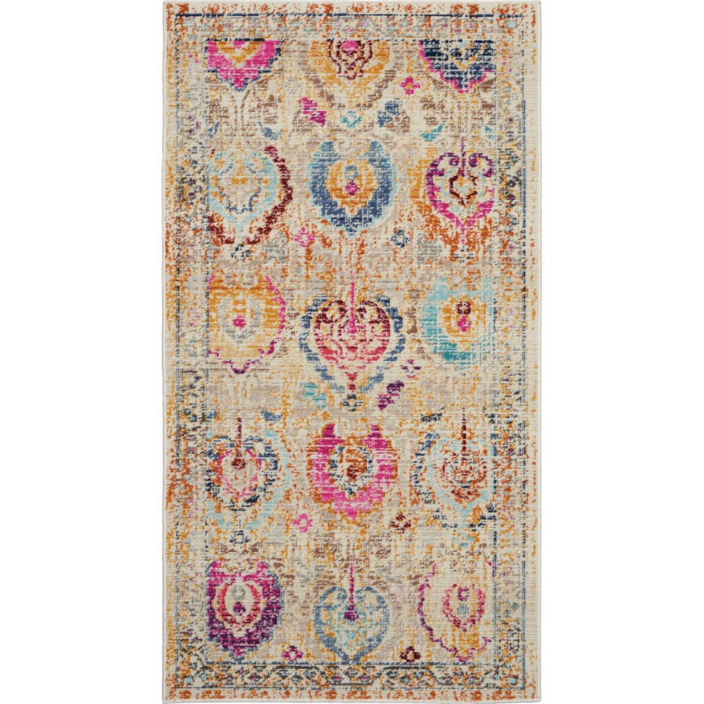 Nourison Vintage Kashan VKA04 Area Rug, Ivory/Multicolor, 2' x 4' Nourison Vintage Kashan VKA04 Area Rug, Ivory/Multicolor, 2' x 4'