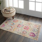 Nourison Vintage Kashan VKA04 Area Rug, Ivory/Multicolor, 2' x 4'