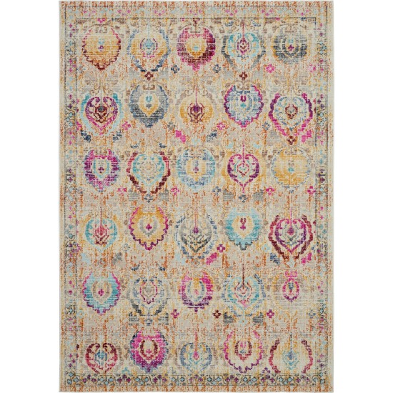 Nourison Vintage Kashan VKA04 Area Rug, Ivory/Multicolor, 5'3" x 7'10"