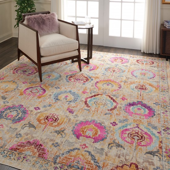 Nourison Vintage Kashan VKA04 Area Rug, Ivory/Multicolor, 8'10" x 11'10"