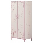 ACME Priya II Armoire, White & Light Purple