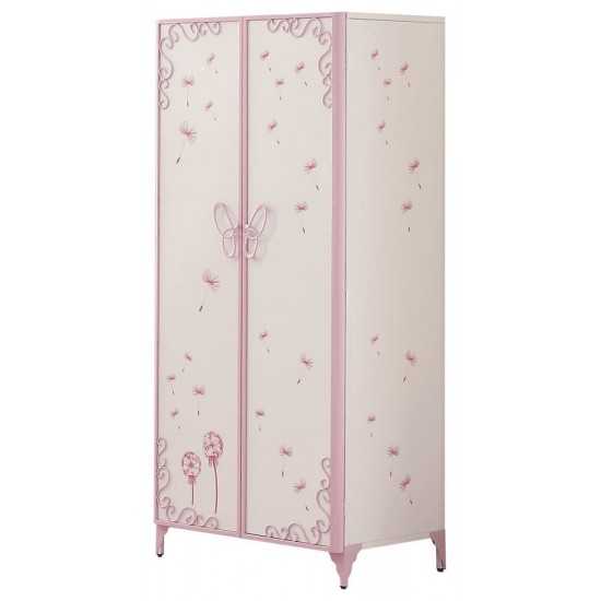 ACME Priya II Armoire, White & Light Purple