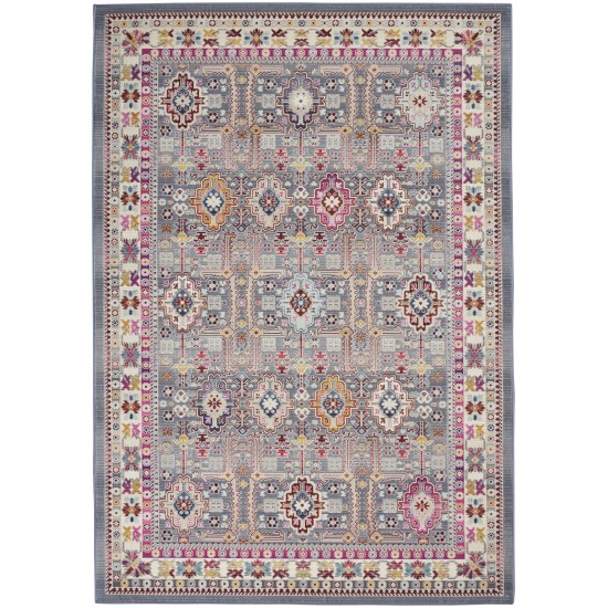 Nourison Vintage Kashan VKA05 Area Rug, Grey/Multicolor, 4' x 6'