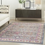 Nourison Vintage Kashan VKA05 Area Rug, Grey/Multicolor, 4' x 6'