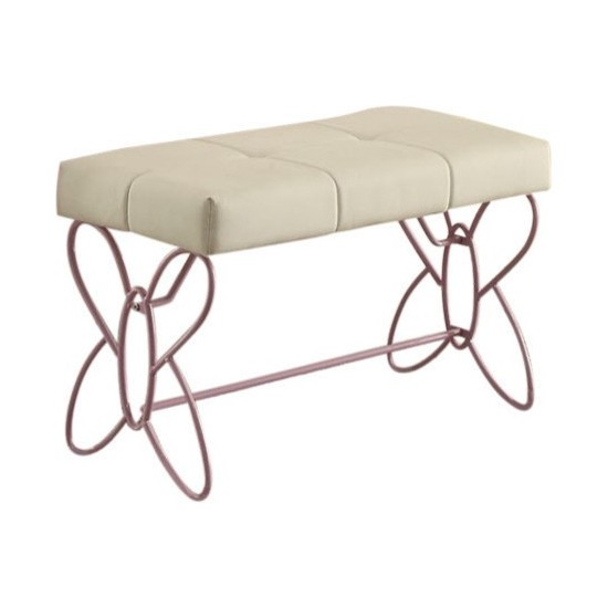 ACME Priya II Bench, White & Light Purple