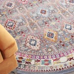 Nourison Vintage Kashan VKA05 Area Rug, Grey/Multicolor, 6' x Round