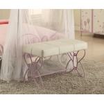 ACME Priya II Bench, White & Light Purple