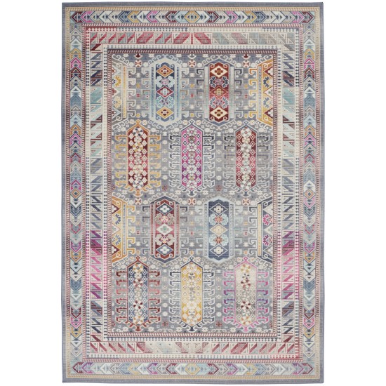 Nourison Vintage Kashan VKA06 Area Rug, Grey/Multicolor, 4' x 6'