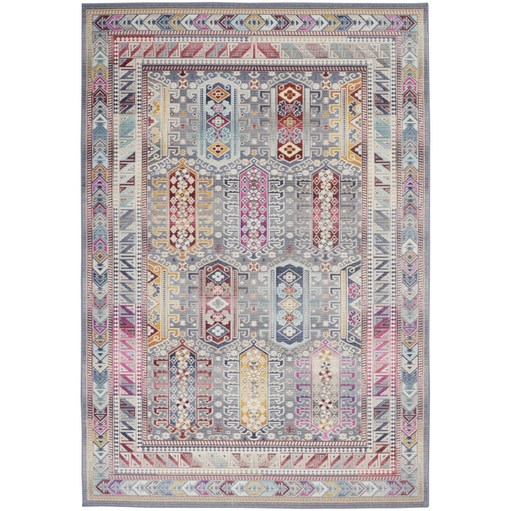 Nourison Vintage Kashan VKA06 Area Rug, Grey/Multicolor, 4' x 6'