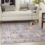 Nourison Vintage Kashan VKA06 Area Rug, Grey/Multicolor, 4' x 6'