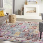 Nourison Vintage Kashan VKA06 Area Rug, Grey/Multicolor, 7'10" x 9'10"