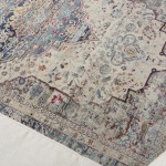 Nourison Vintage Kashan VKA07 Area Rug, Ivory/Blue, 5'3" x 7'10"