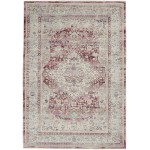 Nourison Vintage Kashan VKA07 Area Rug, Red/Ivory, 4' x 6'