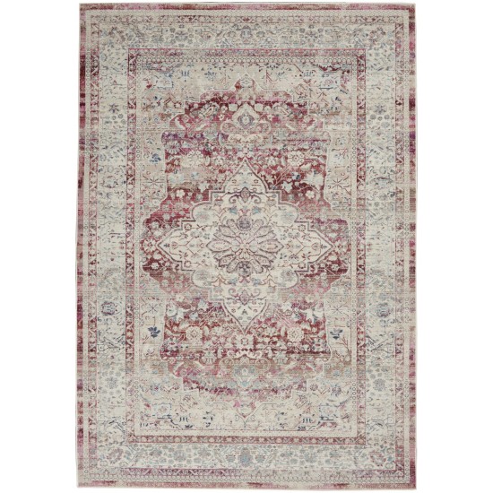 Nourison Vintage Kashan VKA07 Area Rug, Red/Ivory, 4' x 6'