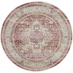 Nourison Vintage Kashan VKA07 Area Rug, Red/Ivory, 4' x Round