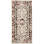 Nourison Vintage Kashan VKA08 Runner Rug, Ivory/Red, 2' x 4'