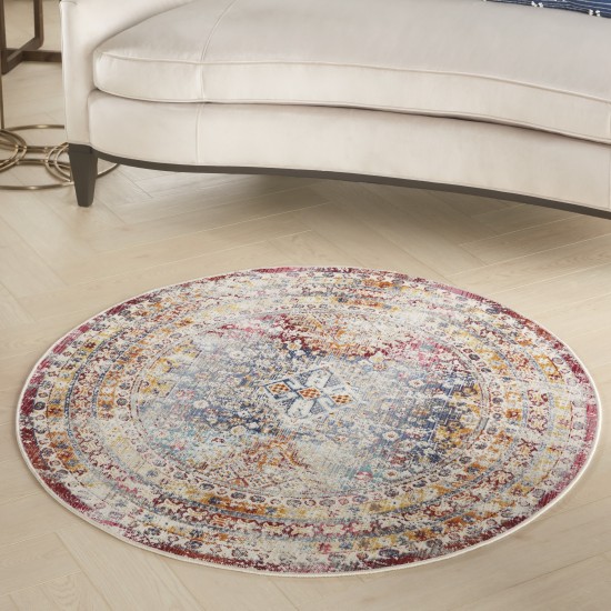 Nourison Vintage Kashan VKA09 Area Rug, Multicolor, 4' x Round