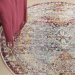 Nourison Vintage Kashan VKA09 Area Rug, Multicolor, 4' x Round