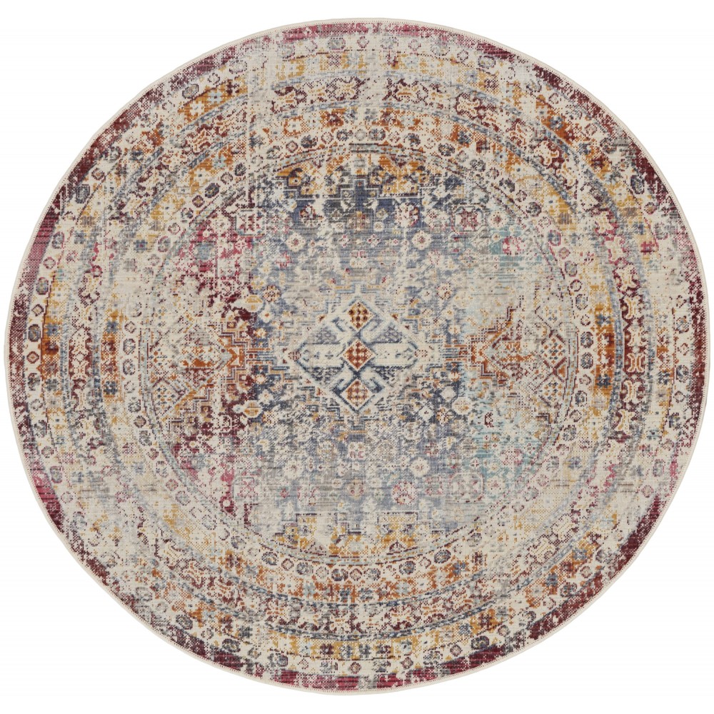 Nourison Vintage Kashan VKA09 Area Rug, Multicolor, 6' x Round