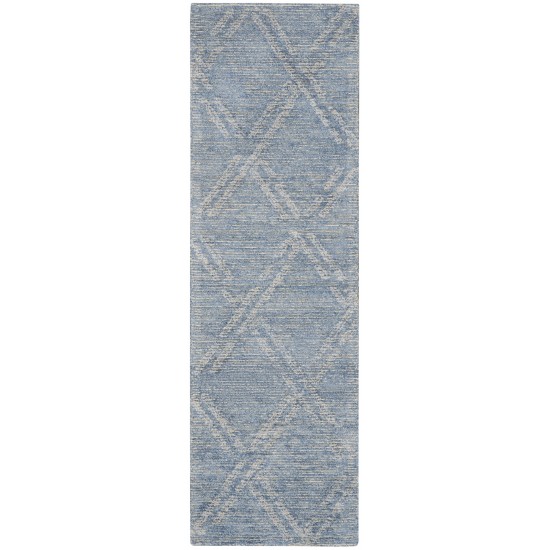 Nourison Venosa VSN01 Runner Rug, Blue/Ivory, 2'3" x 7'6"