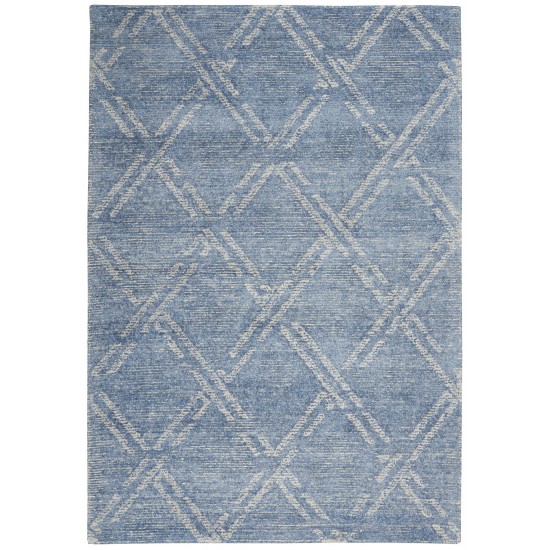 Nourison Venosa VSN01 Area Rug, Blue/Ivory, 3'9" x 5'9"