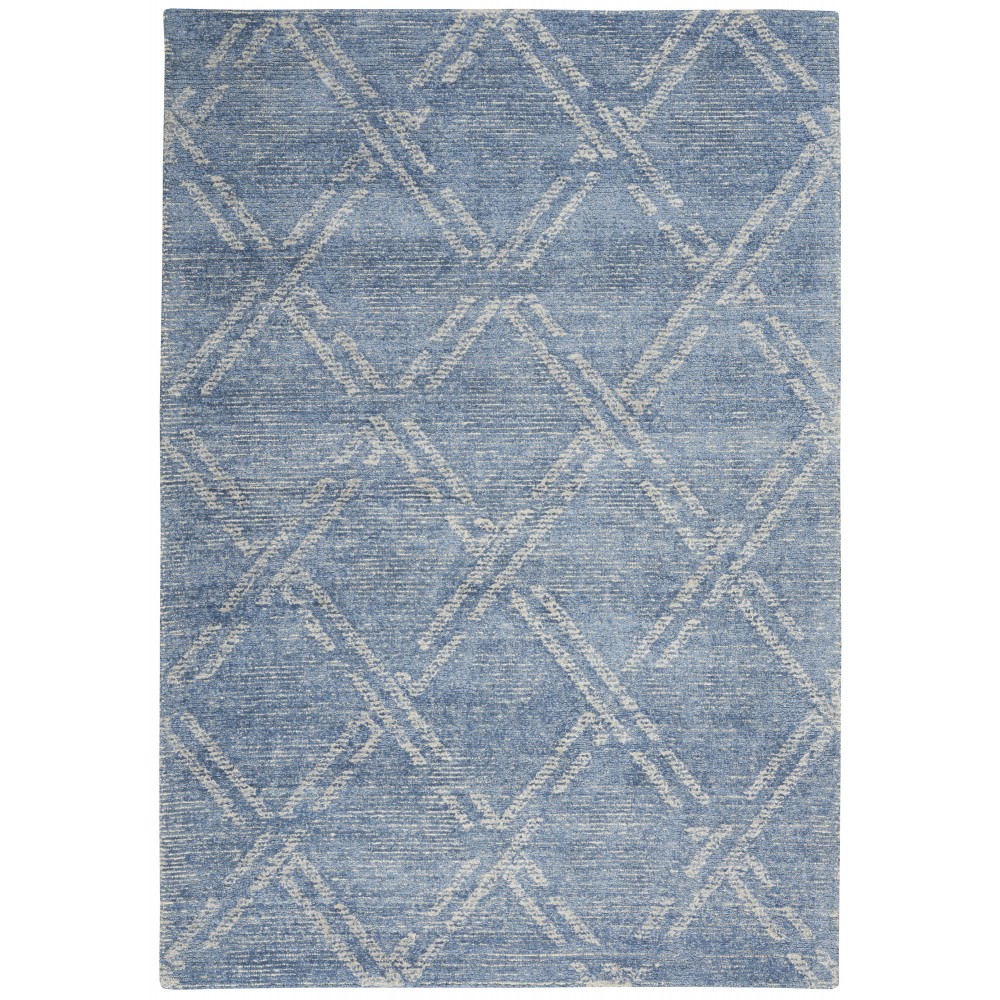 Nourison Venosa VSN01 Area Rug, Blue/Ivory, 5'3" x 7'3"