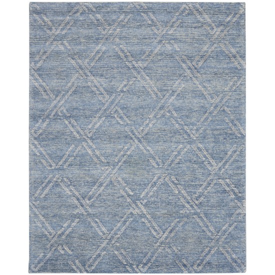 Nourison Venosa VSN01 Area Rug, Blue/Ivory, 7'9" x 9'9"