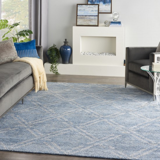 Nourison Venosa VSN01 Area Rug, Blue/Ivory, 7'9" x 9'9"