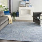 Nourison Venosa VSN01 Area Rug, Blue/Ivory, 8'3" x 11'6"