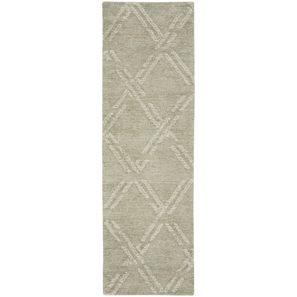 Nourison Venosa VSN01 Runner Rug, Green/Ivory, 2'3" x 7'6"