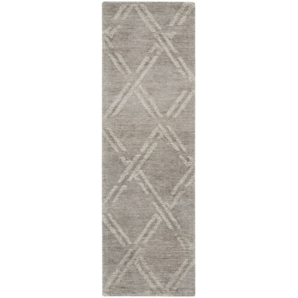 Nourison Venosa VSN01 Runner Rug, Grey/Ivory, 2'3" x 7'6"