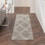 Nourison Venosa VSN01 Runner Rug, Grey/Ivory, 2'3" x 7'6"