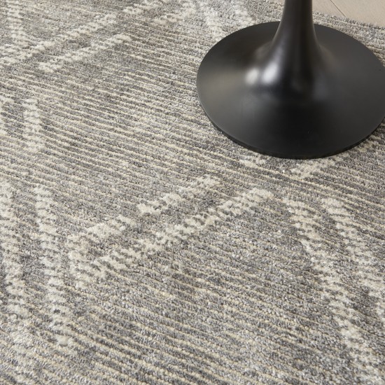 Nourison Venosa VSN01 Area Rug, Grey/Ivory, 3'9" x 5'9"