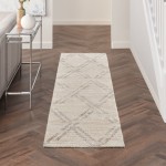 Nourison Venosa VSN01 Runner Rug, Ivory/Grey, 2'3" x 7'6"