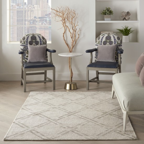 Nourison Venosa VSN01 Area Rug, Ivory/Grey, 3'9" x 5'9"